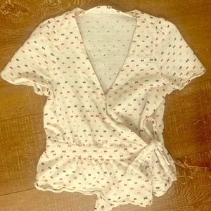 Madewell blouse size XS with multicolor bows